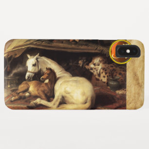 馬オレンジのアガテムモノグラム付きアラブのテント iPhone XS MAXケース