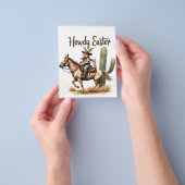 馬カウボーイに乗ってハウディイースターバニー チラシ (手)
