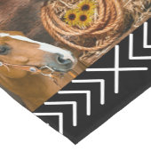 馬カウボーイハットラッソー西パターン ショートテーブルランナー (コーナー)