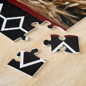 馬カウボーイハットラッソー西パターン ジグソーパズル (側面)