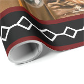 馬カウボーイハットラッソー西パターン ラッピングペーパー (ロールコーナー)