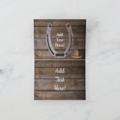 馬カウボーイブーツカウボーイハットワゴンホイール サンキューカード (内部)