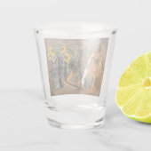 馬カウボーイブーツワゴンホイールヒマワリ西 ショットグラス (裏面)