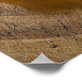 馬カウボーイブーツワゴンホイールヒマワリ西 ポスター (角)