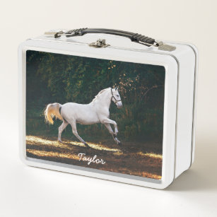 馬カスタマイズの写真乗馬  メタルランチボックス