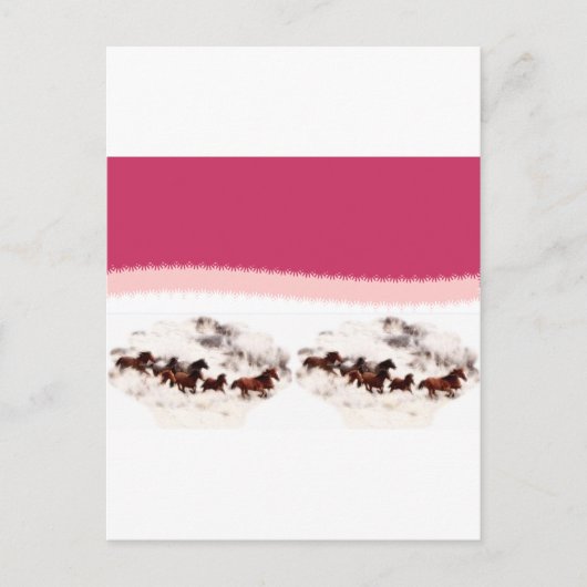 馬カスタマイズ誕生日招待状とカード ポストカード (正面)