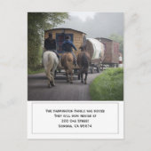 馬カスタムの移動にキャラバンライダーの写真 案内ポストカード (正面)