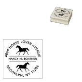 馬カスタム付き差出人住所ゴムスタンプ ラバースタンプ (押印)