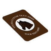 馬カスタム文字クラシックアイコンのロゴ写真 マグネット (右側)