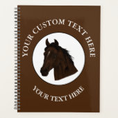 馬カスタム文字クラシックアイコンのロゴ プランナー手帳 (正面)