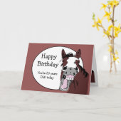 馬カスタム漫画で30歳の誕生日ユーモア カード (黄色い花)