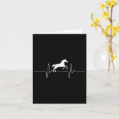 馬カッコいいデザイン女子男性へ馬術馬 カード (黄色い花)
