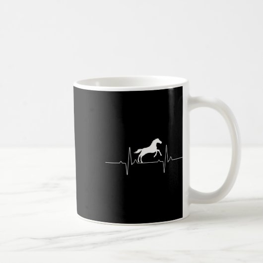 馬カッコいいデザイン女子男性へ馬術馬 コーヒーマグカップ (右)