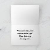 馬カップル記念日グリーティングカード カード (内部)