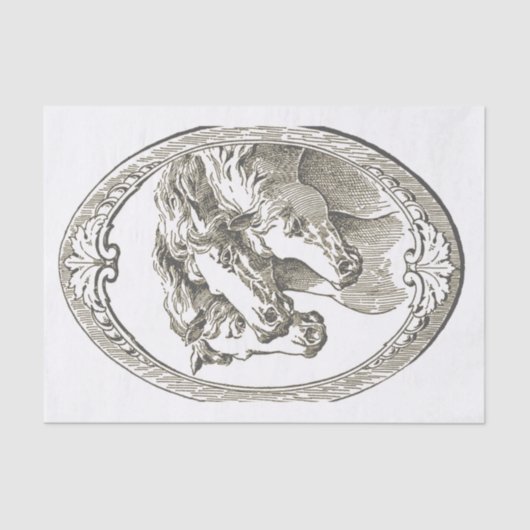 馬カメオ 薄葉紙 (正面)