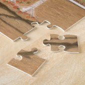 馬カラフルとライダーのジャンプ ジグソーパズル (側面)