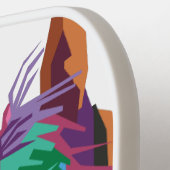 馬カラフルのポップ・アートの技 ピックルボールラケット (左詳細)