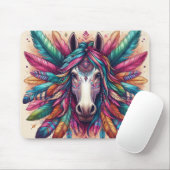 馬カラフルのマウスパッド マウスパッド (マウス)