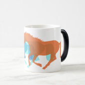 馬カラフルランニングの モーフィングマグカップ (正面右)