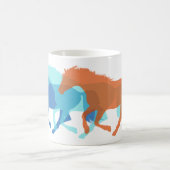 馬カラフルランニングの モーフィングマグカップ (中央)