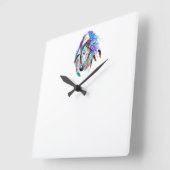 馬カラフル壁時計 スクエア壁時計 (傾斜)