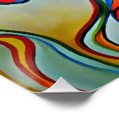 馬カラフル抽象芸術芸術 ポスター (コーナー)