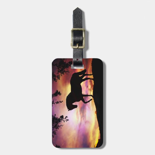 馬カラフル荷札 ラゲッジタグ (正面縦)