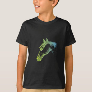 馬カラフル頭 Tシャツ