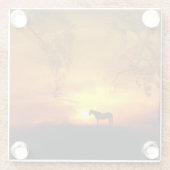 馬ガラスのコースター ガラスコースター (裏面)