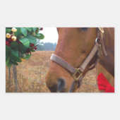 馬キスをするの爪先 長方形シール (正面)