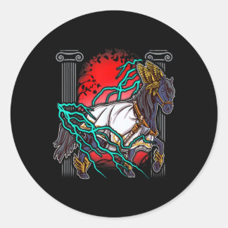 馬ギリシャ神話ゼウス古代の神々ライトニウマ科のー ラウンドシール