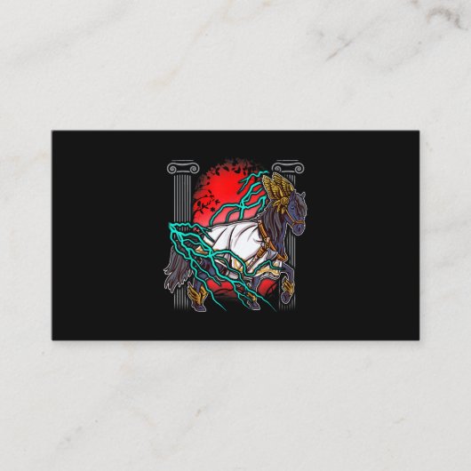 馬ギリシャ神話ゼウス古代の神々ライトニウマ科のー 名刺 (正面)