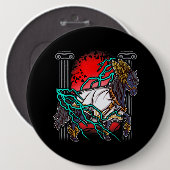 馬ギリシャ神話ゼウス古代の神々ライトニウマ科のー 缶バッジ (正面&裏面)