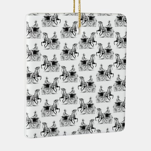 馬クラシック車の色を持つカスタム女性 セラミックオーナメント (右)