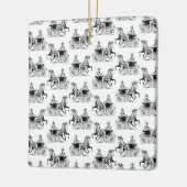 馬クラシック車の色を持つカスタム女性 セラミックオーナメント (左)