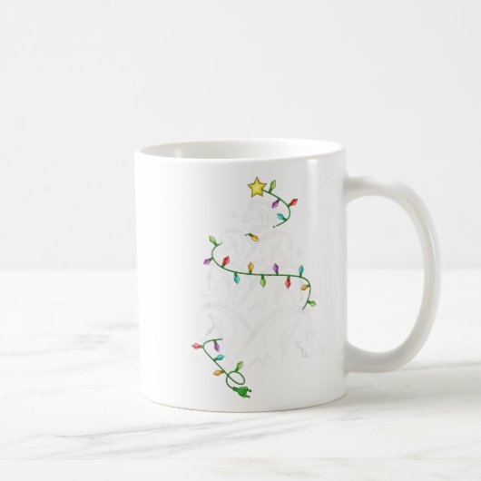 馬クリスマスツリークリスマス照明, Uni-adult_ki コーヒーマグカップ (右)