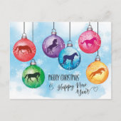 馬クリスマスボールカード |祝日葉書 シーズンポストカード (正面)