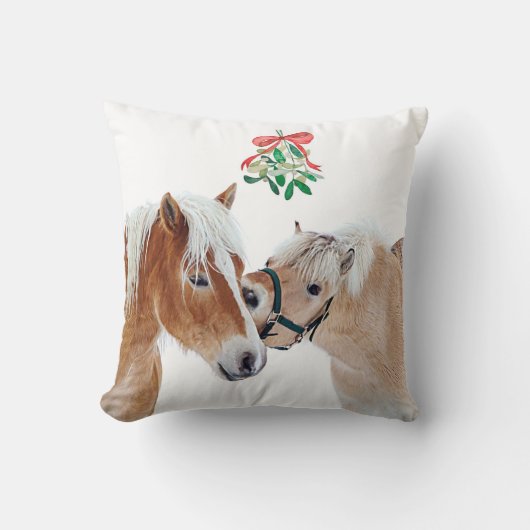 馬クリスマスミスタントアキュートなポニーズエクストリアン クッション (正面)
