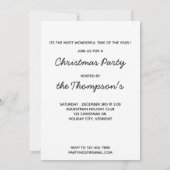 馬クリスマスミスタントウエステリアかわいいポニー 招待状 (裏面)