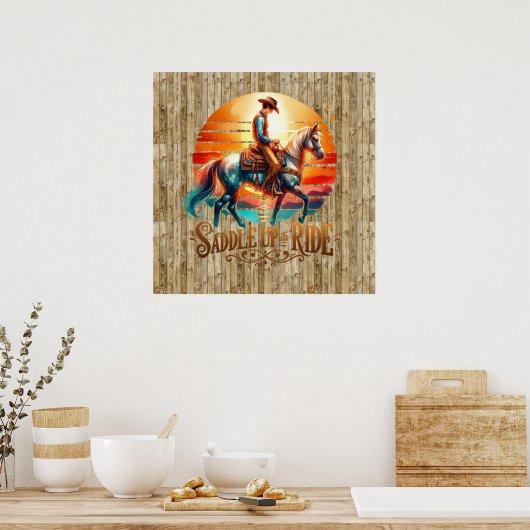 馬クールに乗る ポスター (キッチン)