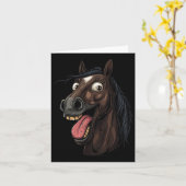 馬クール馬に乗る舌の馬を示す馬 カード (黄色い花)