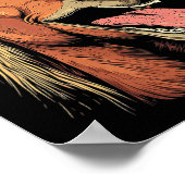 馬クール馬に乗る舌の馬を示す馬 ポスター (角)