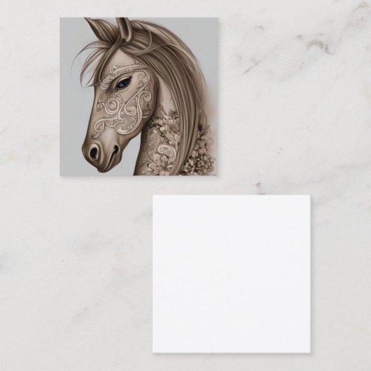 馬グラフィック スクエア名刺 (正面/裏面)