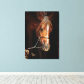 馬コレクション。アラビアレッド キャンバスプリント (インサイチュ (ウッドフロア))