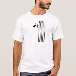 馬サイズのアヒル対100頭のアヒルサイズの馬 Tシャツ