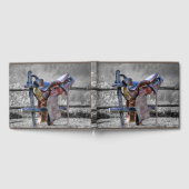 馬サドルの上にコーラルフェンスウェスタン ゲストブック (全面)