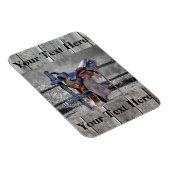 馬サドルの上にコーラルフェンスウェスタン マグネット (右側)