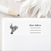 馬サドルカスタム住所 シールシール ラベル (インサイチュ)