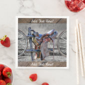 馬サドルコーラルフェンス西ワゴンホイール (インサイチュ)