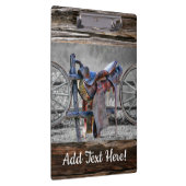 馬サドルコーラルフェンス西ワゴンホイール クリップボード (右)